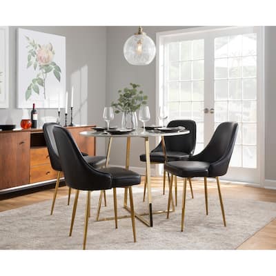 Silver Orchid Naldi Faux Leather Dining Chair - Set of 2