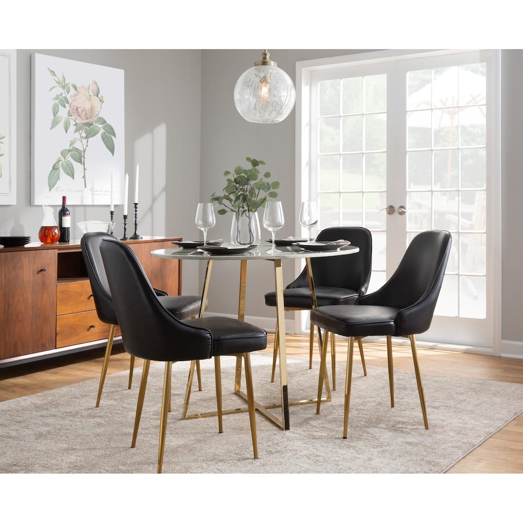 Silver Orchid Naldi Faux Leather Dining Chair - Set of 2
