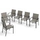 preview thumbnail 9 of 19, MAISON ARTS 4/6 Pieces Patio Dining Chairs, 3-Color Outdoor Textilene Dining Chairs Brown-6 Pieces
