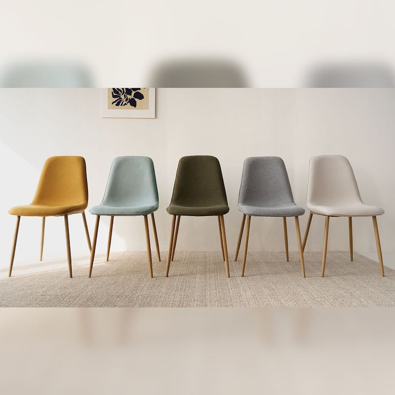 Mid-Century Solid Back Side Dining Chair (Set of 4)