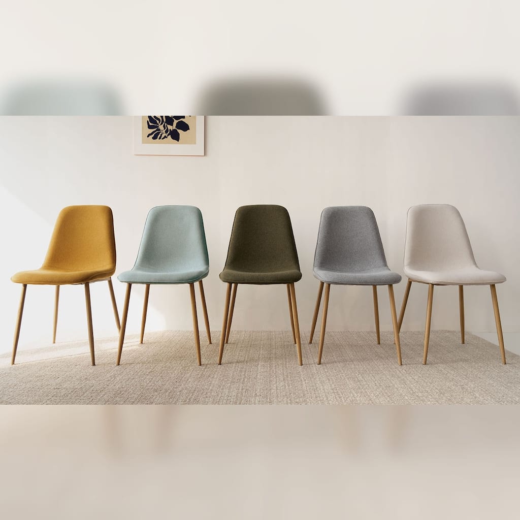 Mid-Century Solid Back Side Dining Chair (Set of 4)