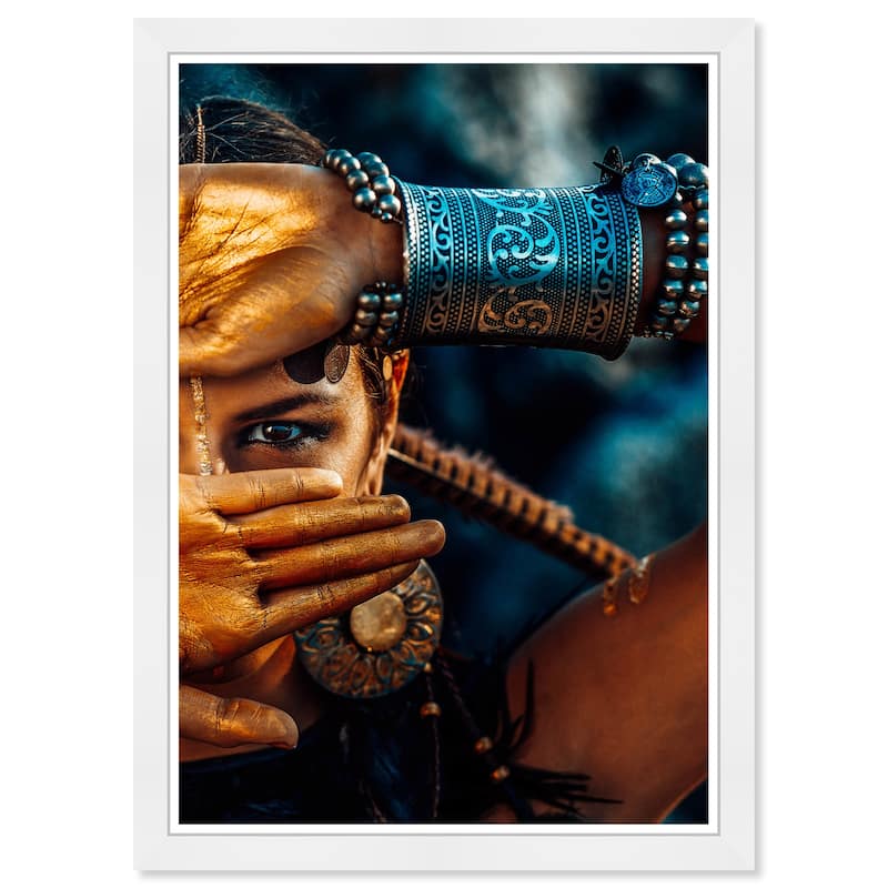 Wynwood Studio Prints People and Portraits One Warrior Gold and Modern & Contemporary Wall Art Canvas Print