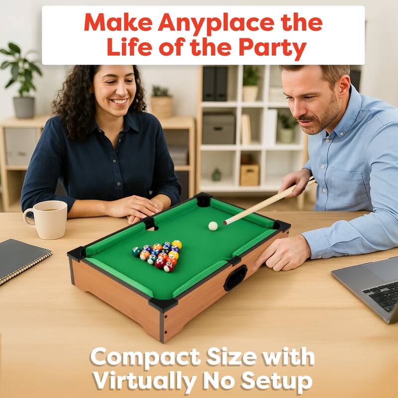 Mini Table Top Pool Table Set