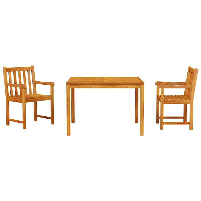 vidaXL Dining Set Set of 3/5 Solid Acacia wood - 43.3 x 43.3 x 29.5