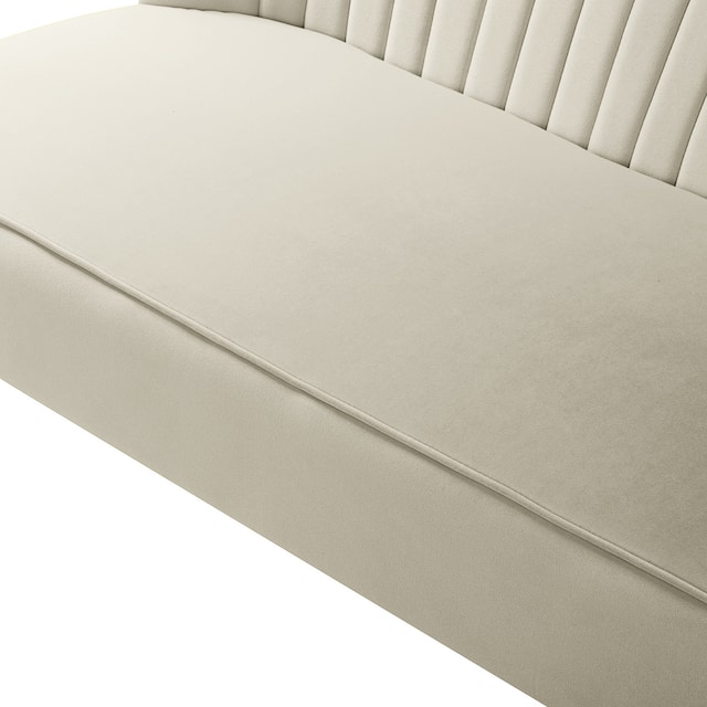 HULALA HOME Monica Modern Velvet Tufted Loveseat with Metal Legs