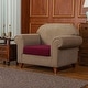 preview thumbnail 77 of 87, Subrtex Stretch Armchair Cushion Cover Textured Grid Furniture Covers Wine