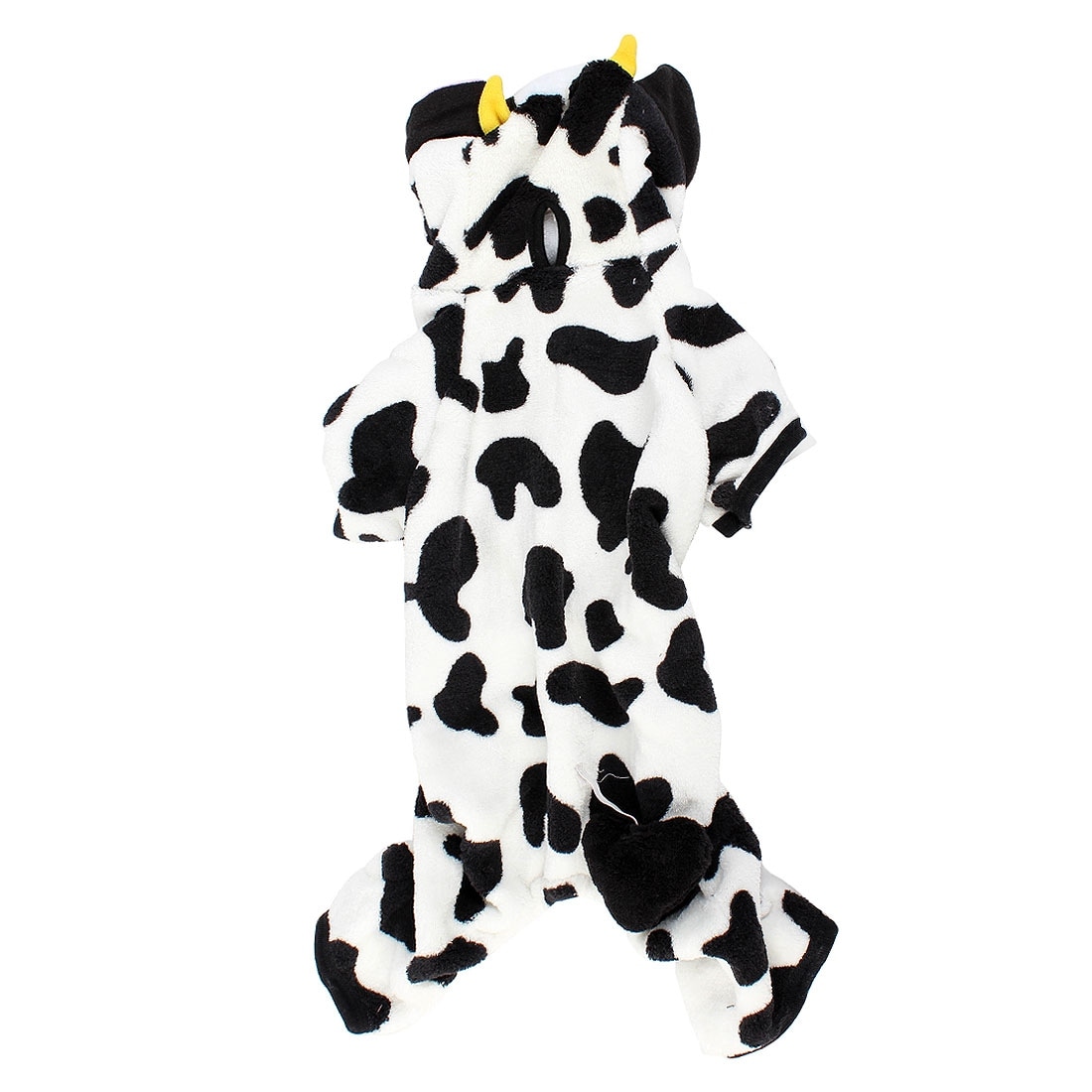 Unique Bargains Winter Warm Cow Printed Hoo Sleeved Pet Winter Warm Cow Printed Hoo