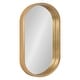 preview thumbnail 17 of 30, Kate and Laurel Travis Capsule Oval Framed Wall Mirror 20x30 - Gold