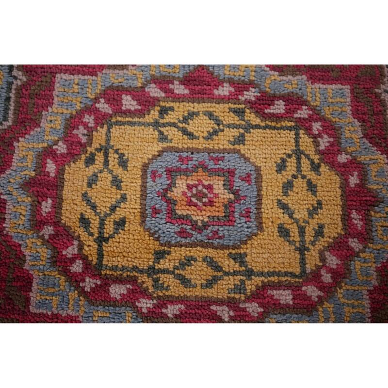 Blue Kazak Oriental Runner Rug Hand-Knotted Wool Carpet - 2'6"x 9'8"