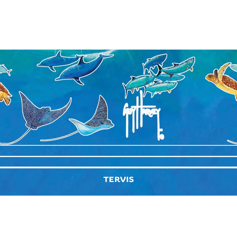Tervis Traveler Guy Harvey Ocean Scene Triple Walled Insulated Tumbler Travel 20oz, Stainless Steel