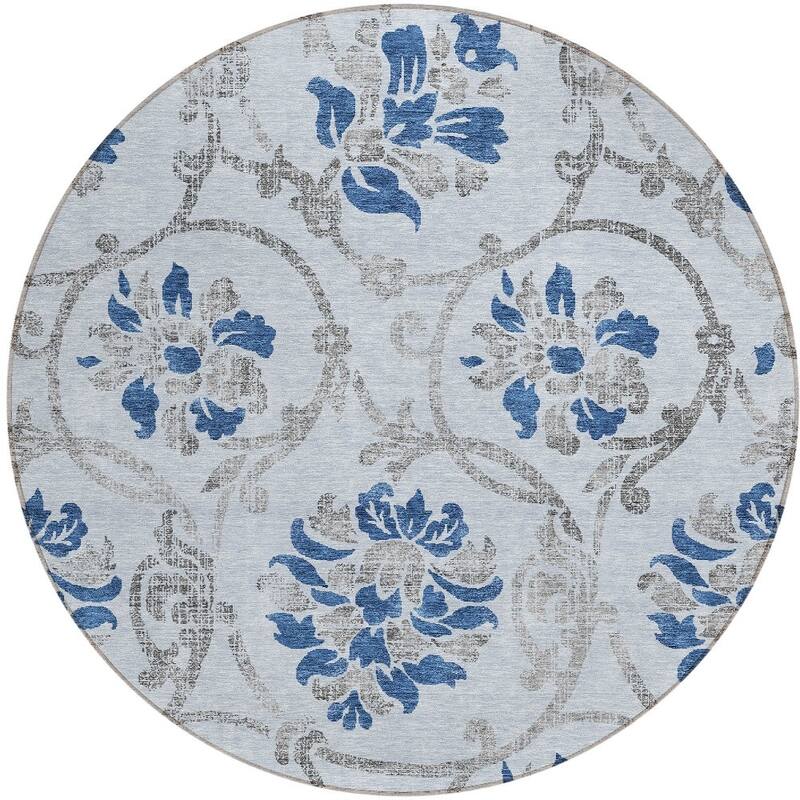 HomeRoots Floral Traditional Rectangle Outdoor Rug