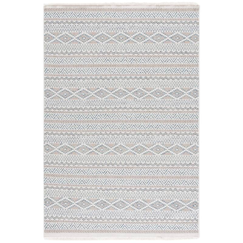 SAFAVIEH Wicker Juliane Casual Rug - 5'3" x 7'6" - Aqua/Beige