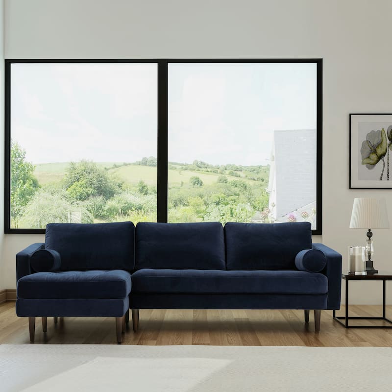 Poly & Bark 104.5" Napa Fabric Left Sectional Sofa