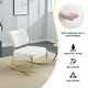 preview thumbnail 5 of 44, Roomfitters Teddy Suede Rocking Chair with Gold Legs, Cushioned Modern Accent Chair for Living Room or Office