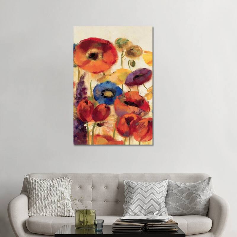 iCanvas "Joyful Garden Panel II" by Silvia Vassileva Canvas Print - 48x32x1.5