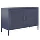 preview thumbnail 14 of 16, The Novogratz Channing 2 Door Wide Metal Storage Cabinet Navy