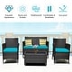 preview thumbnail 27 of 49, Costway 8PCS Rattan Patio Furniture Set Cushioned Sofa Chair Coffee - See Details