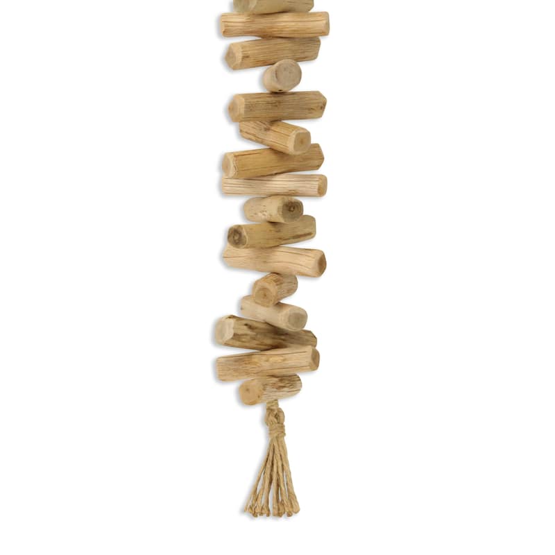 Wistan Hanging Wood Bar Tassel Decor - Large