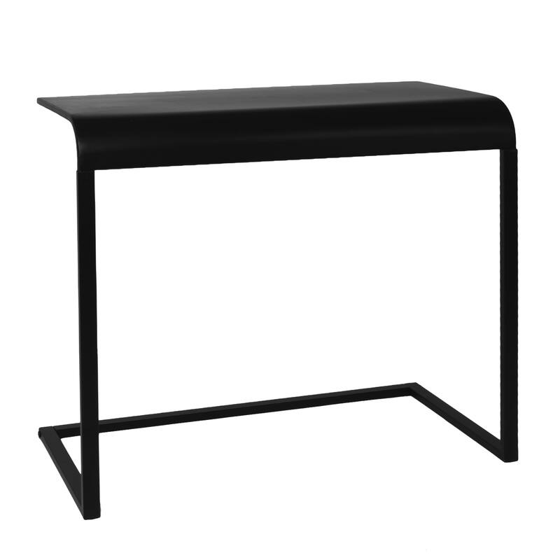 American Art Decor Black Portable, & Compact C-Shaped Desk