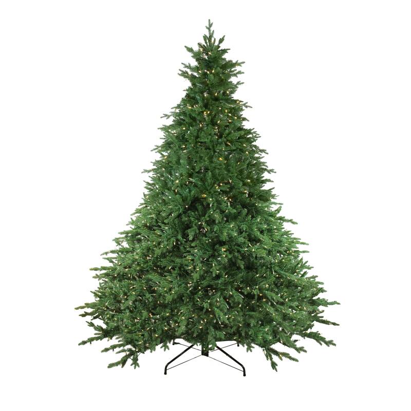Full Minnesota Balsam Fir Artificial Christmas Tree 9' Warm White Led - 9 Foot