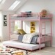 preview thumbnail 2 of 16, Sturdy Metal Bunk Bed, Twin over Twin with Trundle