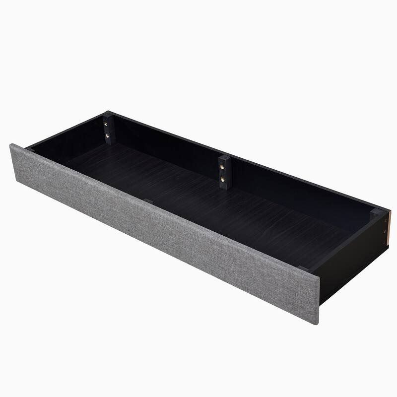 Queen Size Linen Upholstered Storage Platform Bed with Drawers