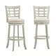 preview thumbnail 6 of 21, Rovinj Upholstered Back Swivel Bar Stool - Barstool Antique White-Beige Linen-Window Back
