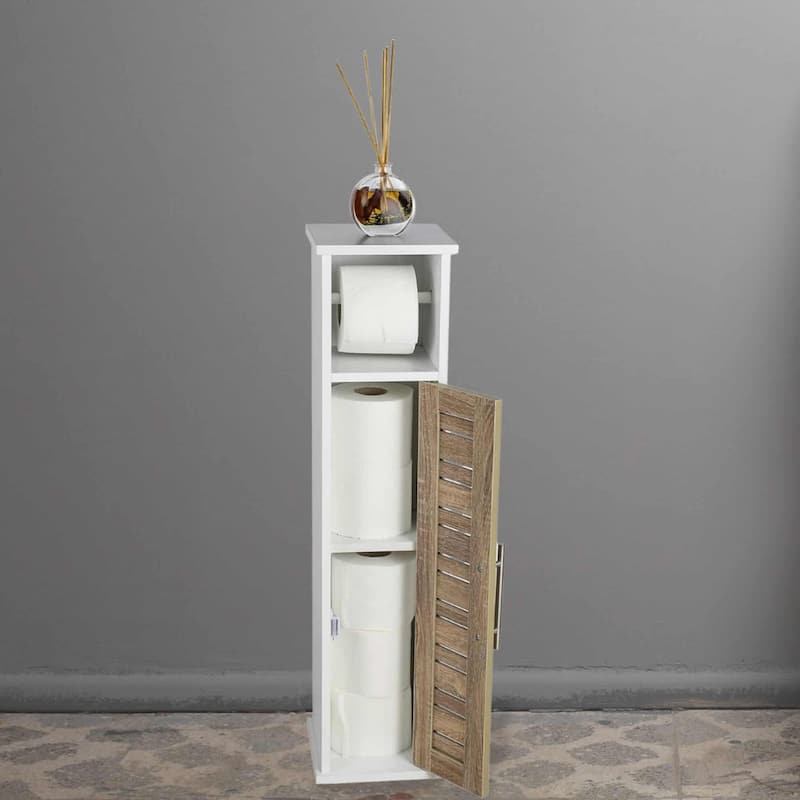 Toilet Paper Storage Cabinet with Dispenser Toilet Organizer - 7.2'L x 7.2"W x 29.9"H