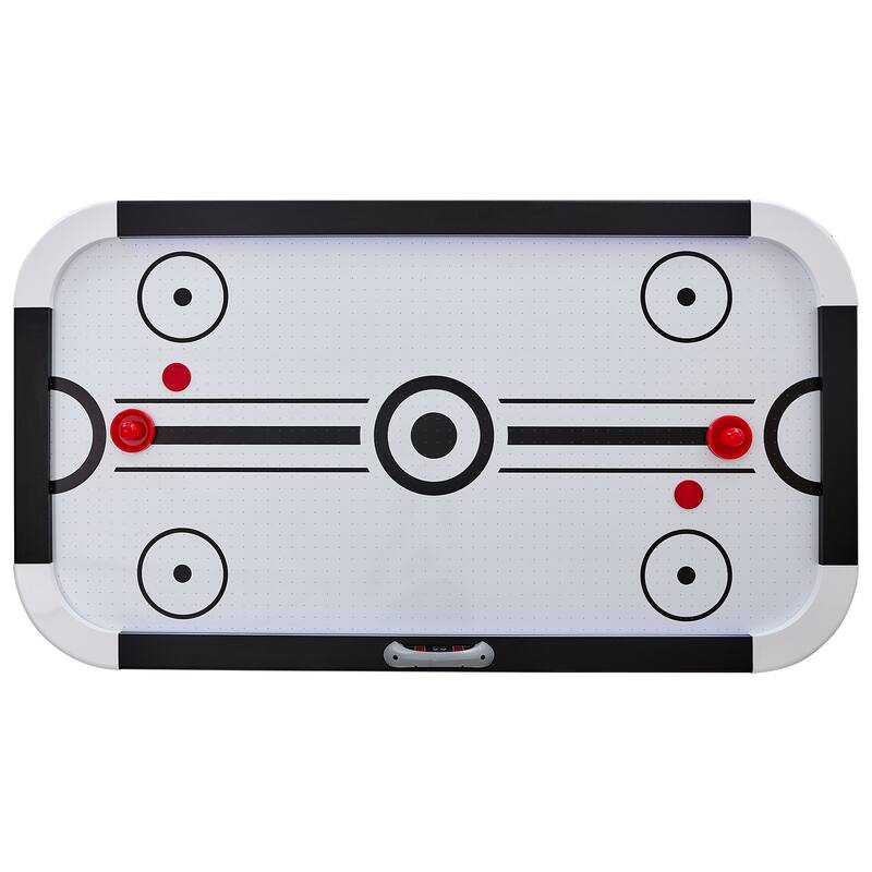 72" Indoor Air-Powered Hockey Game Table with LED Light Strip and PVC Surface - 72”L x 40”W x 32”H