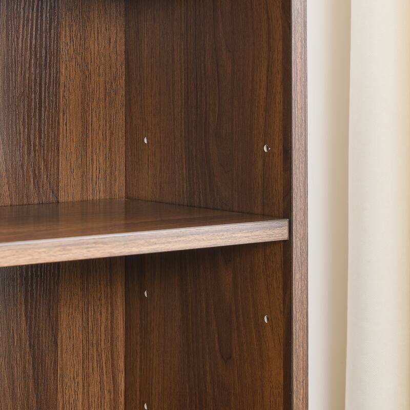 Roomfitters 8-Tier Tall Narrow Bookcase with Adjustable Shelves, Slim Storage Tower for Books, CDs, DVDs, and Décor