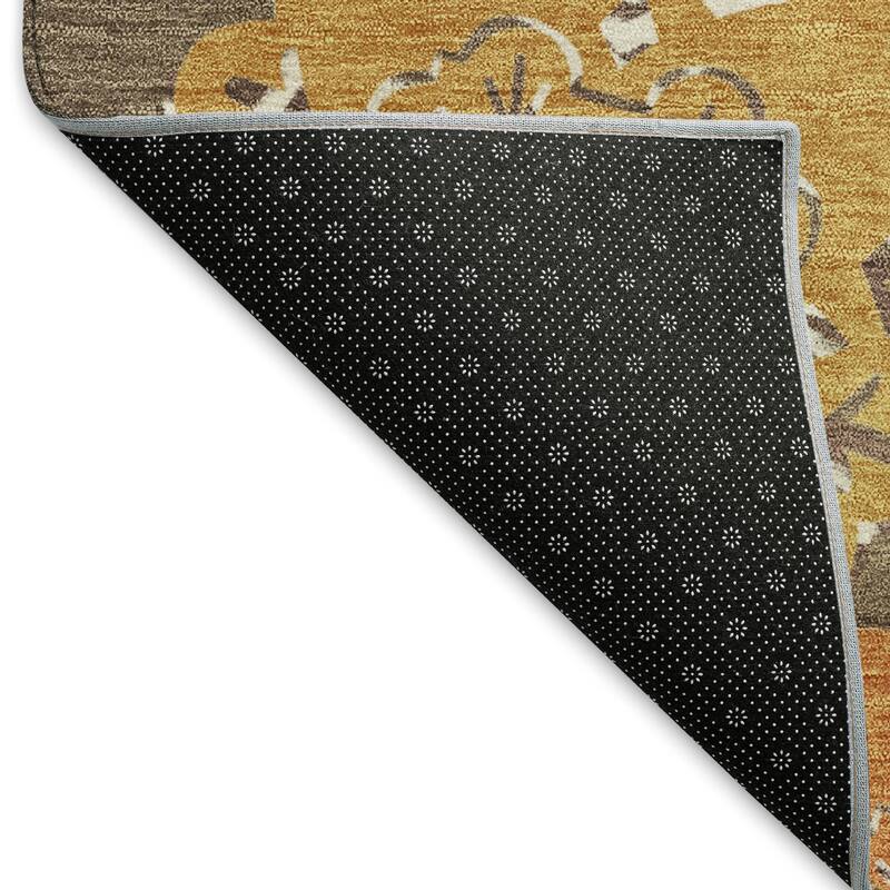 Machine Washable Indoor/ Outdoor Global Motif Chantille Rug
