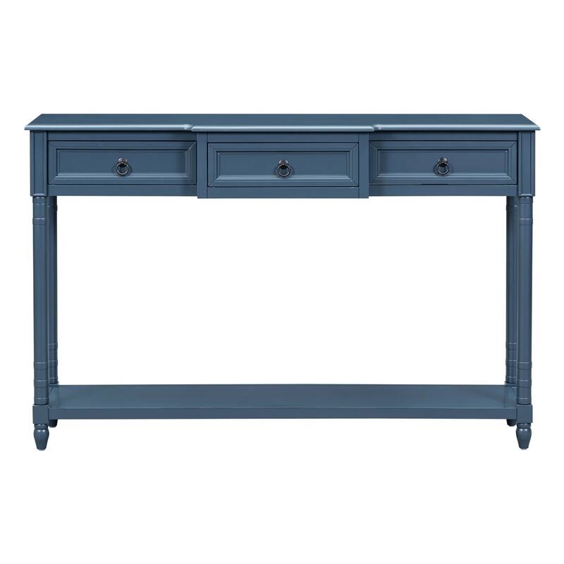 Merax Console Table Sofa Table with Projecting Drawers and Shelf for Entryway