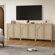 preview thumbnail 10 of 15, Bohemian Arched Rattan Door Sideboard with 2 Adjustable Shelves - 1-Piece