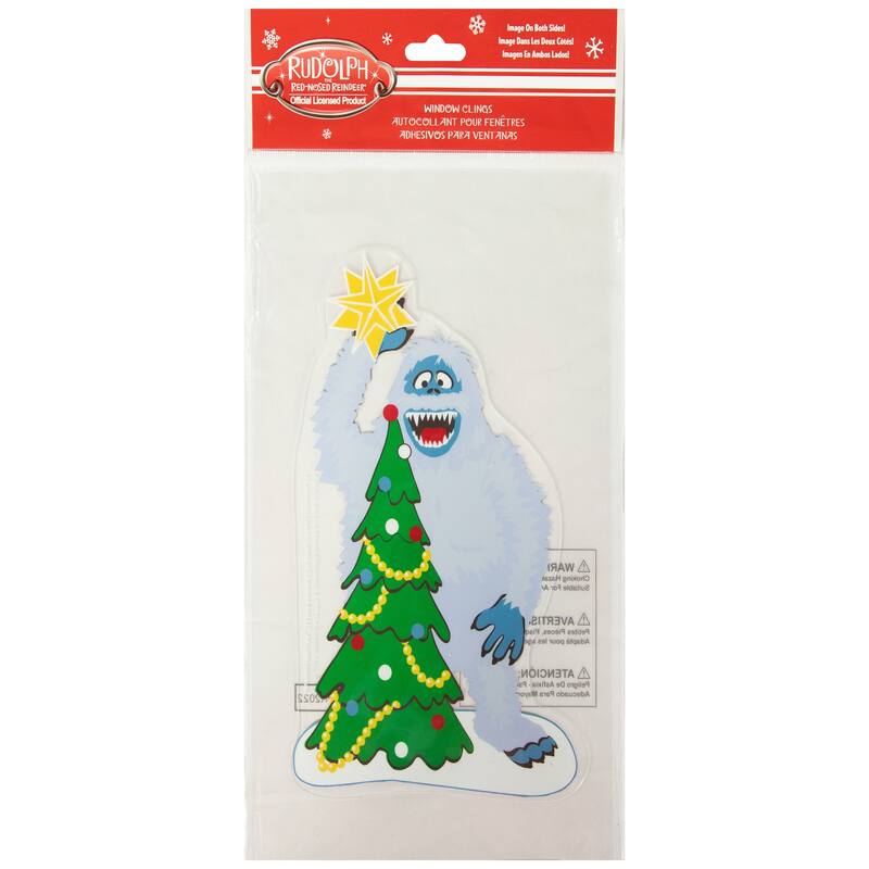 8" Bumble Tops the Tree Double Sided Gel Christmas Window Cling decor