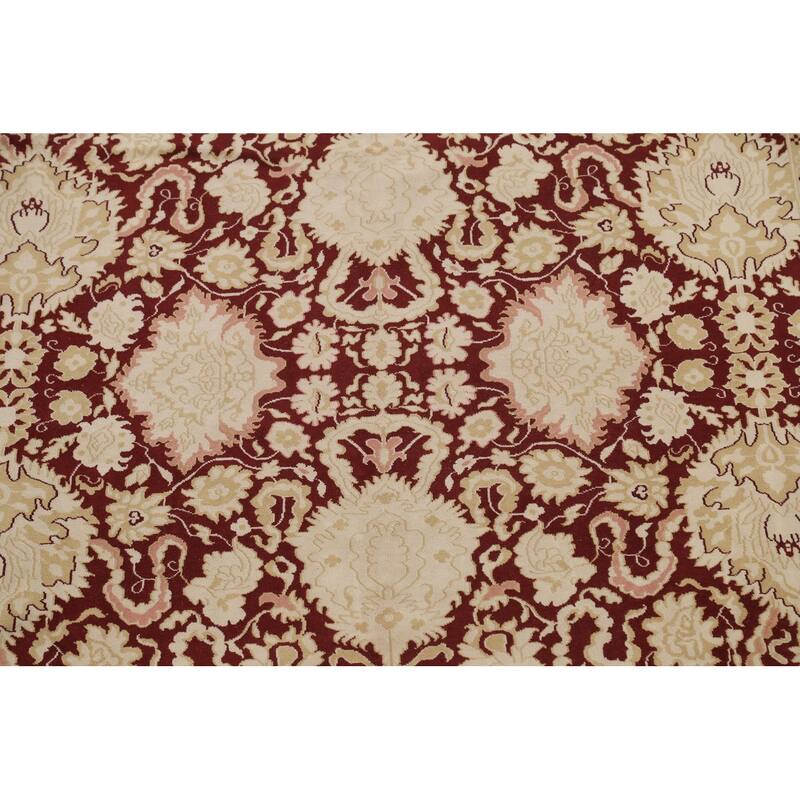 Vegetable Dye Floral Peshawar Oriental Area Rug Wool Hand-knotted - 9'0" x 11'10"