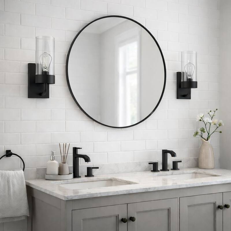 Zertan Single-Light Armed Wall Sconce with Black Metal Finish