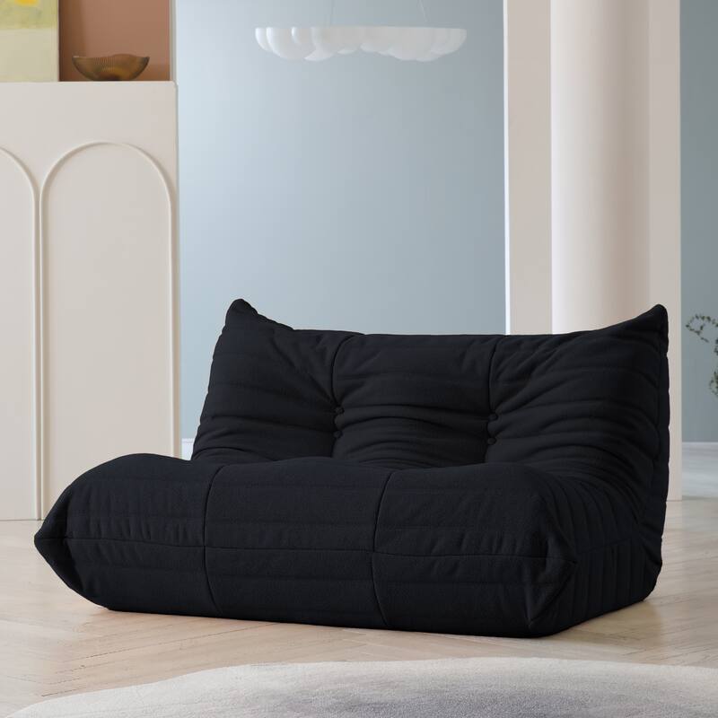 Soft Tufted Bean Bag Sofa,Extra Large Lazy Lounger Set for Living Room