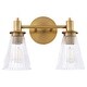 preview thumbnail 1 of 5, Quorum International 5803-2 Lawton 2 Light 14" Wide Vanity Light with Brushed Brass