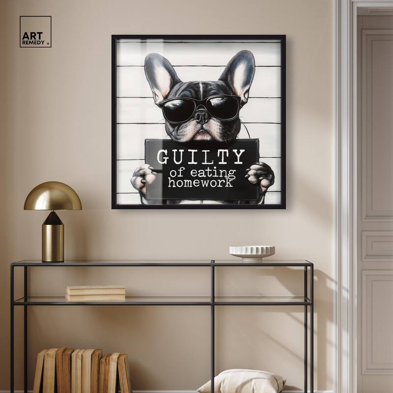 Guilty of Eating Homework Shadowbox by Art Remedy