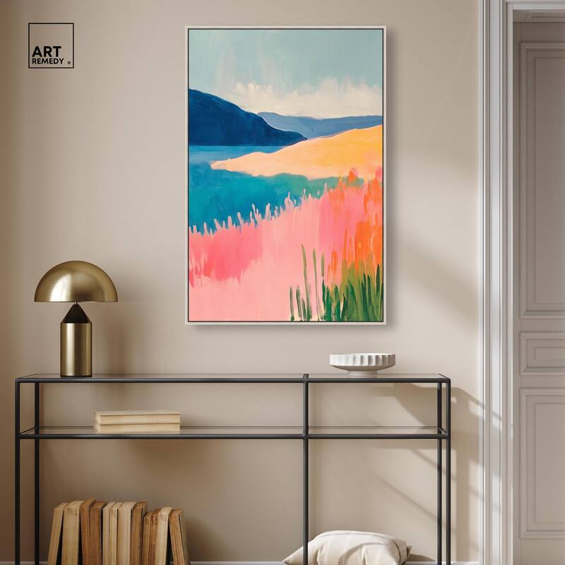 Meadow Meets the Sea Canvas by Art Remedy