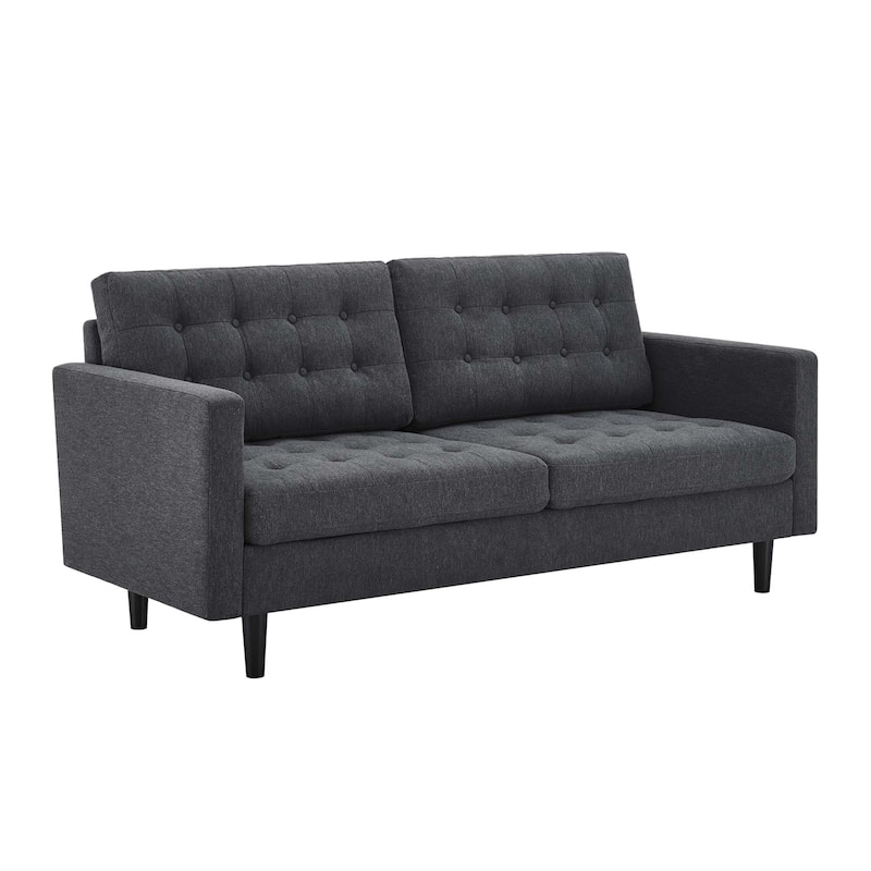 Exalt Tufted Fabric Sofa - Charcoal