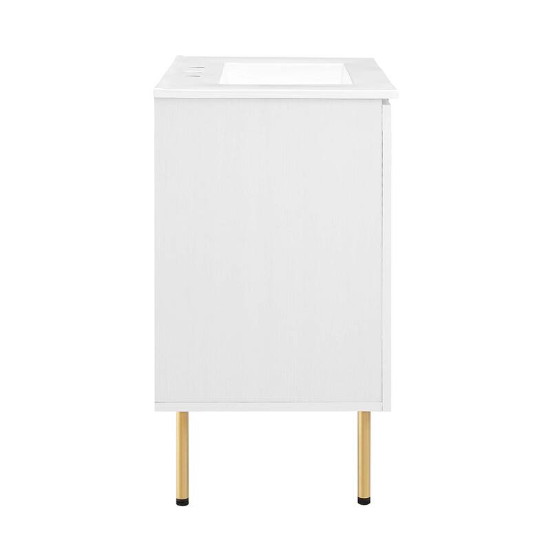 Chaucer 18"/24"/30"/36"/48"Single Basin/48" White Basin Bathroom Vanity