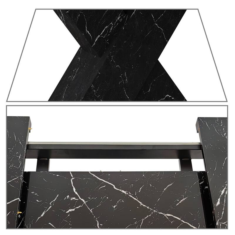 Elegant Stylish Stretchable Wooden Dining Table with Self-Storage Leaf