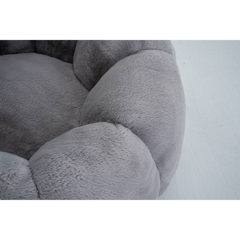 GDFStudio - Faux Fur Floral-Shaped Ultra-Soft Bean Bag Chair