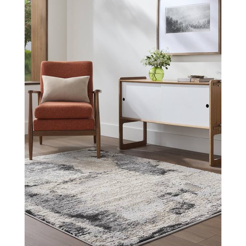 Livabliss Siyah Modern & Contemporary Area Rug - Gray - 7'10" x 10'