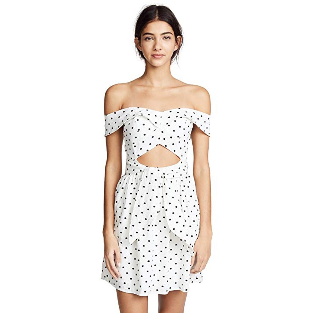 off white polka dot dress
