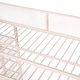 preview thumbnail 13 of 37, Artsy Twin Size Metal Loft Bed with 4-Tier Shelves and Storage, Pink