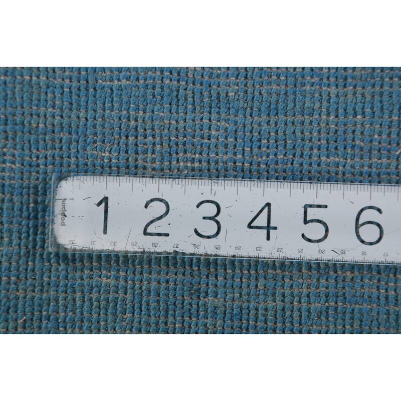 Hand Knotted Oriental 100% Wool Carpet Modern Solid Navy Blue & Blues Gabbeh Area Rug - 10' 0'' X 5' 3''