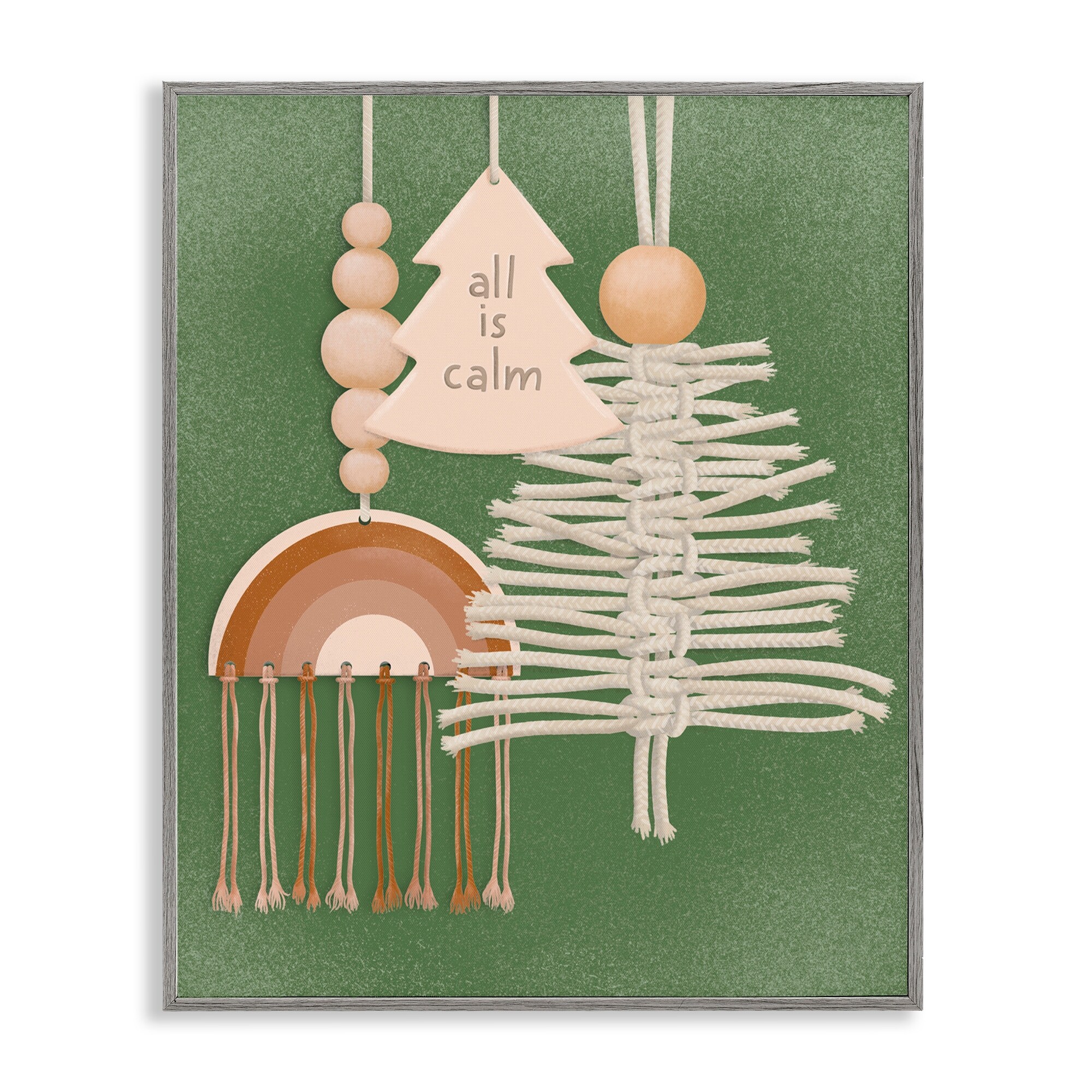 Stupell All Is Calm Boho Ornaments Framed Giclee Art Design By Jilly Jack Designs