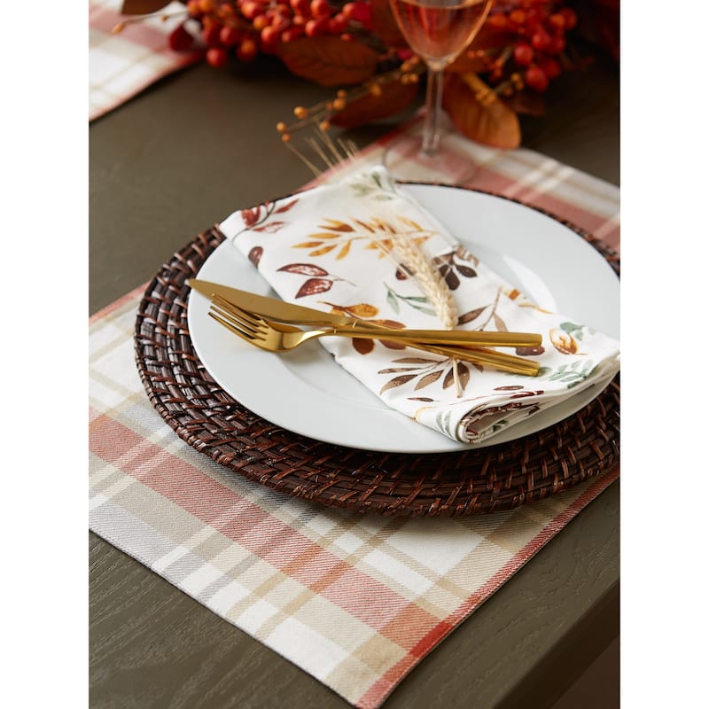 DII Thankful Reversible Embellished Placemat Set, 4 Piece